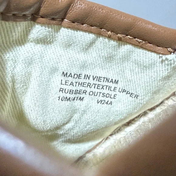 Michael Kors Ember Slip On Leather& Woven Espadrilles Size 10 A35 - Picture 13 of 13